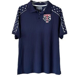 NWT General Merchandise Minnesota Twins Jersey Short Sleeve Collar Blue size M